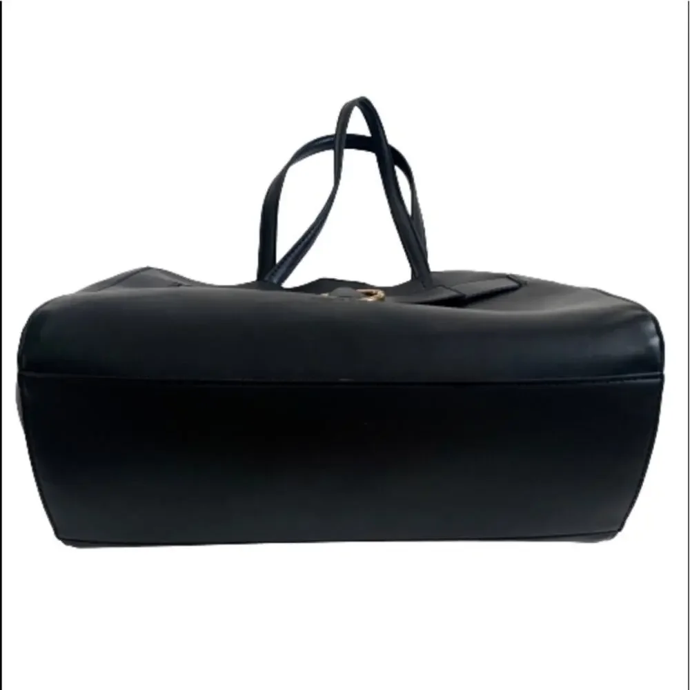 Nanette Lepore Purse Handbag McKenna Black Shouter Tote Handbag Bag